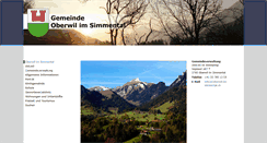 Desktop Screenshot of oberwil-im-simmental.ch